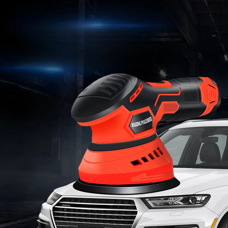 Lithium Cordless Eccentric Car Polisher 8 Gears of Speeds Adjustable Electric Auto Polishing Machine Wood Grinding Machine