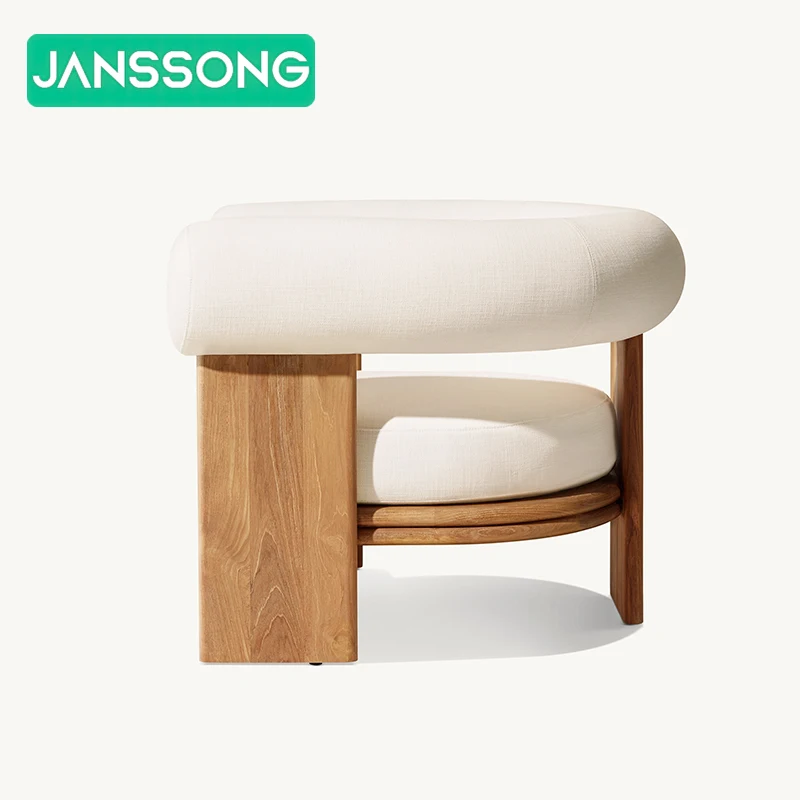 Garden Leisure Comfortable Teak Table And Chairs Set Villa Versatile Wood Furniture Hotel Luxury Waterproof Table And Chair Set