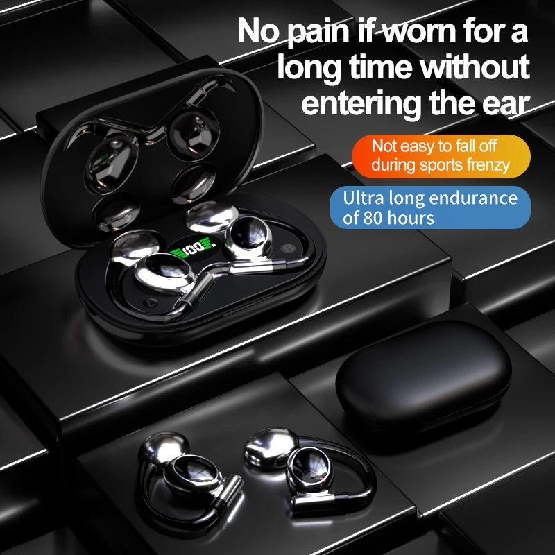 

YYK 880 Mini Ear Hook Tws True Wireless Bluetooth 5.3 Earbuds Earphone Touch Control Noise Canceling Sport Run Gaming Headphone