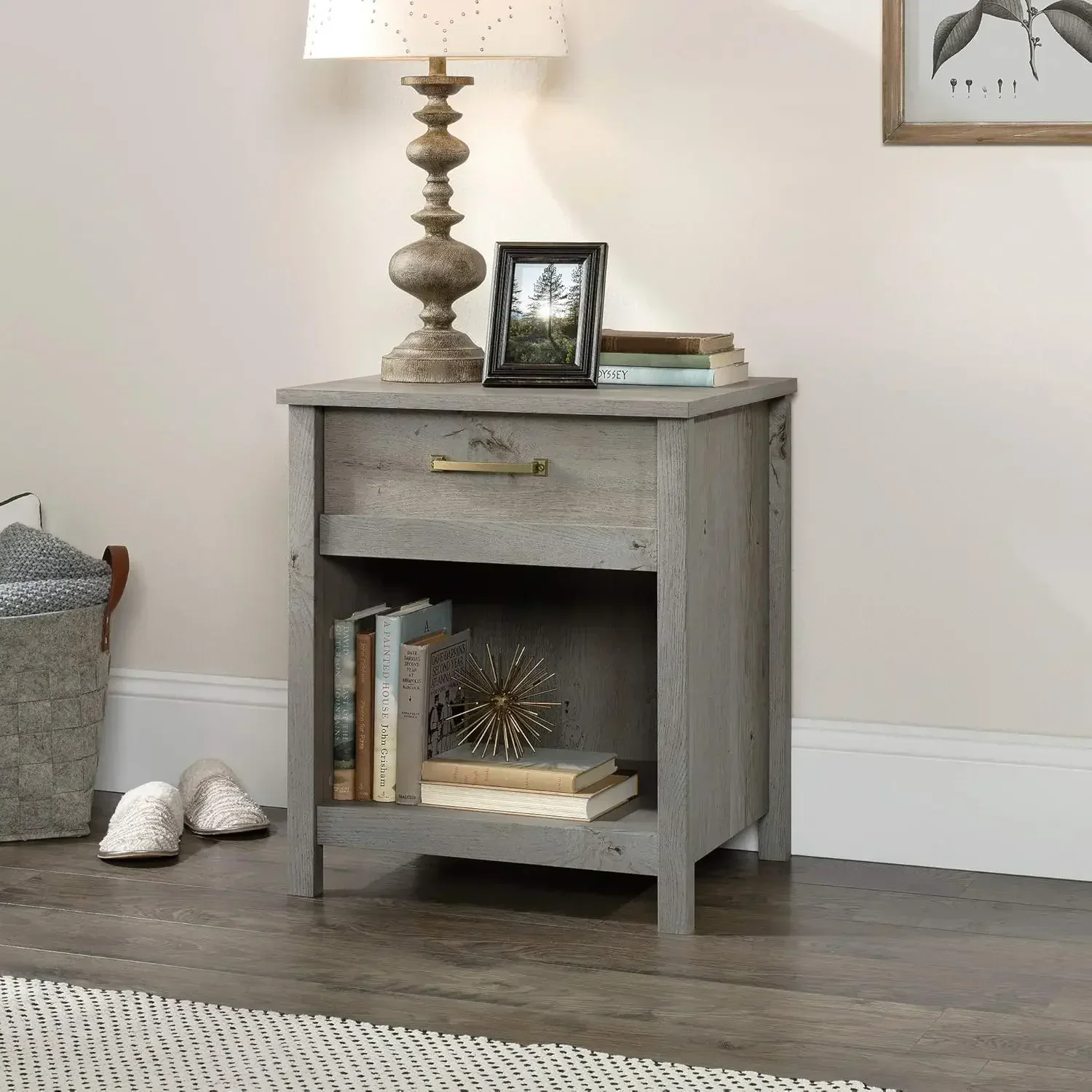 New2025-Cannery Bridge Night Stand, Mystic Oak finish