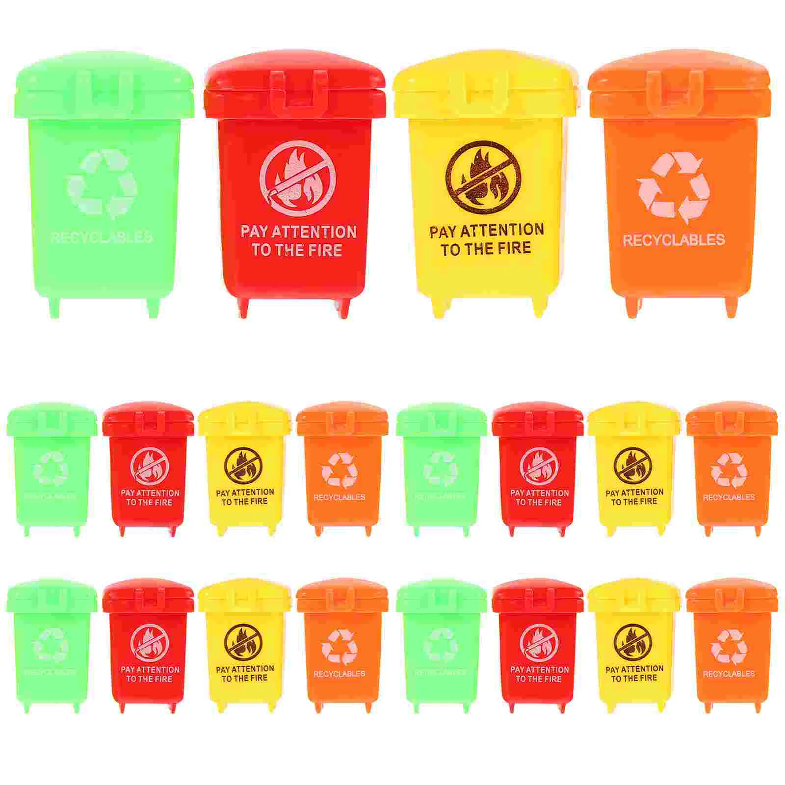 

20pcs Trash Can Toys Kids Vehicles Garbage Cans Garbage Cans Small Trash Cans Toy