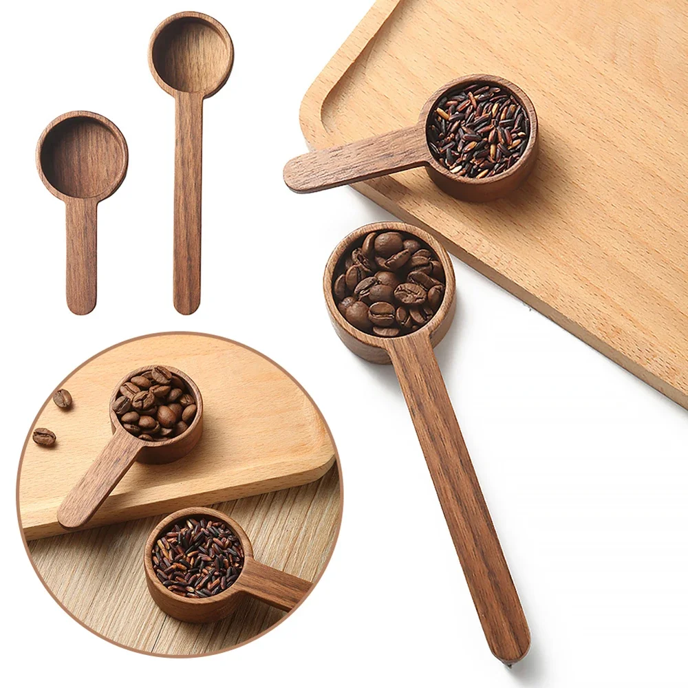 Wooden Tablespoon Black Walnut Wooden Coffee Spoon Scoops For Canisters  Wooden Tablespoon Small Wooden Scoop 10g Measuring For - AliExpress