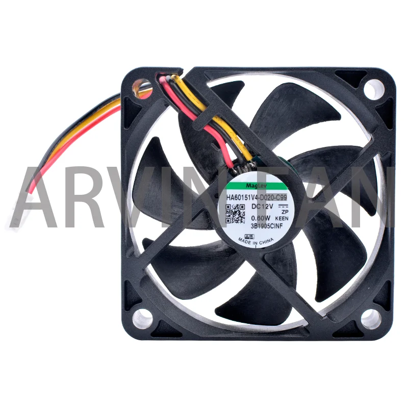 

Brand New Original HA60151V4-D020-C99 6cm 60mm 60x60x15mm DC12V 0.60W Silent Projector Monitor Cooling Fan