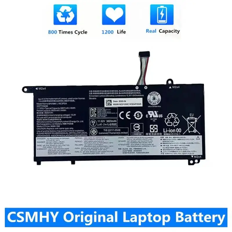 

CSMHY New L19D3PDA L19C3PDA L19L3PDA Laptop Battery For Lenovo K4E-ARE/ITL SB10Z21196 SB10Z21208