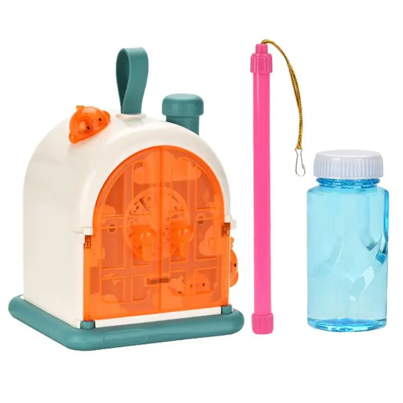 

Bubble House Machine House Design Automatic Bubble Maker Toys 20 Holes Party Atmosphere Maker With Light And Sound Bubble Blower