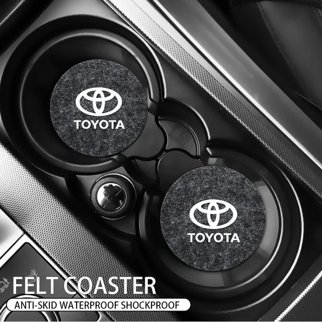 Sottobicchieri per auto Portabicchieri da viaggio per auto Inserto sottobicchiere in feltro Antiscivolo Accessori interni per veicoli Tappetini per tazze per Toyota Corolla Camry 3