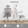 Office Chairs, Ergonomic Office Chair, Computer Chair with Adjustable Headrest, Lumbar Support, 2D Armrest 2