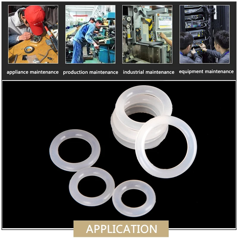 PCP Paintball Sealing O-rings OD 6mm-30mm CS 1.5mm 1.9mm 2.4mm 3.1mm White Silicone O Rings Replacements 15 Sizes 160PCS BG040