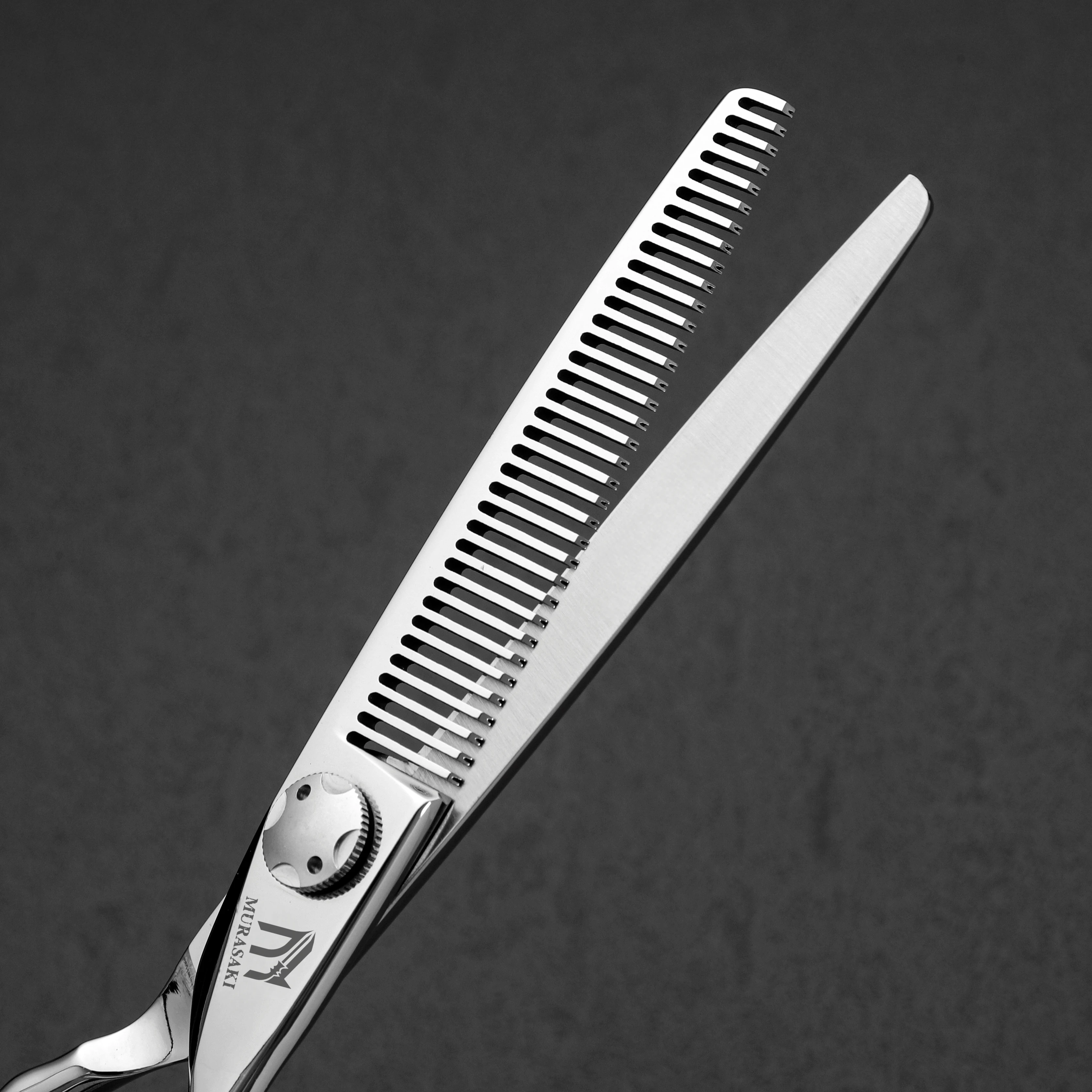 MURASAKI 6 Zoll professionelle Friseurschere, japanisches Friseurzubehör aus 440C-Stahl, extrem feine Effilierschere – Detail 36