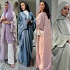 109398-33a90b.jpg Robe longue en satin pour femmes, caftan musulman, kimono ouvert sur le devant, cardigan, Turquie, robes islamiques, vêtements arabes