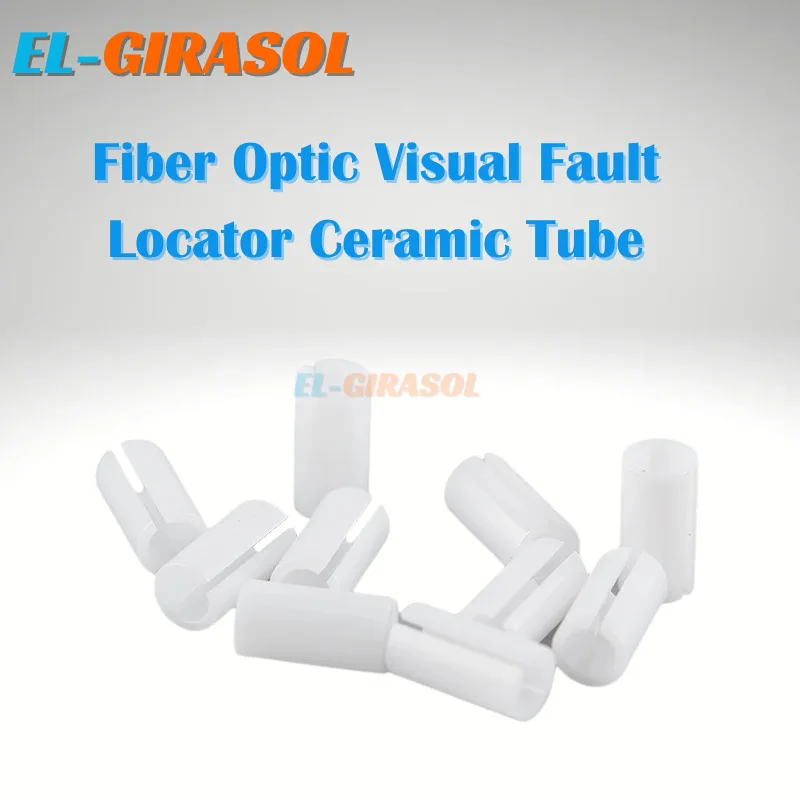 10PCS 7mm Fiber Optic Laser Sleeve Visual Fault Locator Ceramic Tube Optical Fiber Replacement Repair Accessories FTTH