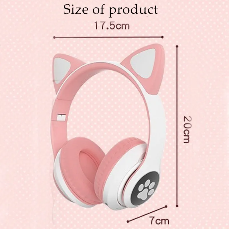 Casque Bluetooth stéréo pliable sans fil CÔTÉ cinelle avec microphone,  écouteur de classe en ligne, téléphone de sauna, cadeau rose pour fille -  AliExpress