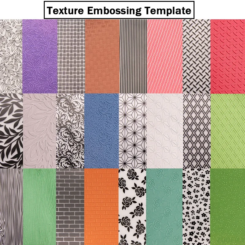 CHGCRAFT Lot De 16 Feuilles De Texture En Argile Polymère à Motif