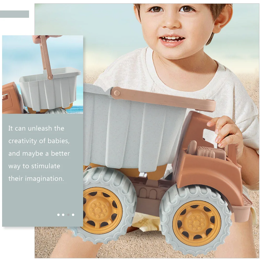 Children's Dump Truck Kids Beach Toys Sand Truck Toy Tipper Car Toy Portable Digging Sand Car Plastic Sand Box Toys Toddler 5
