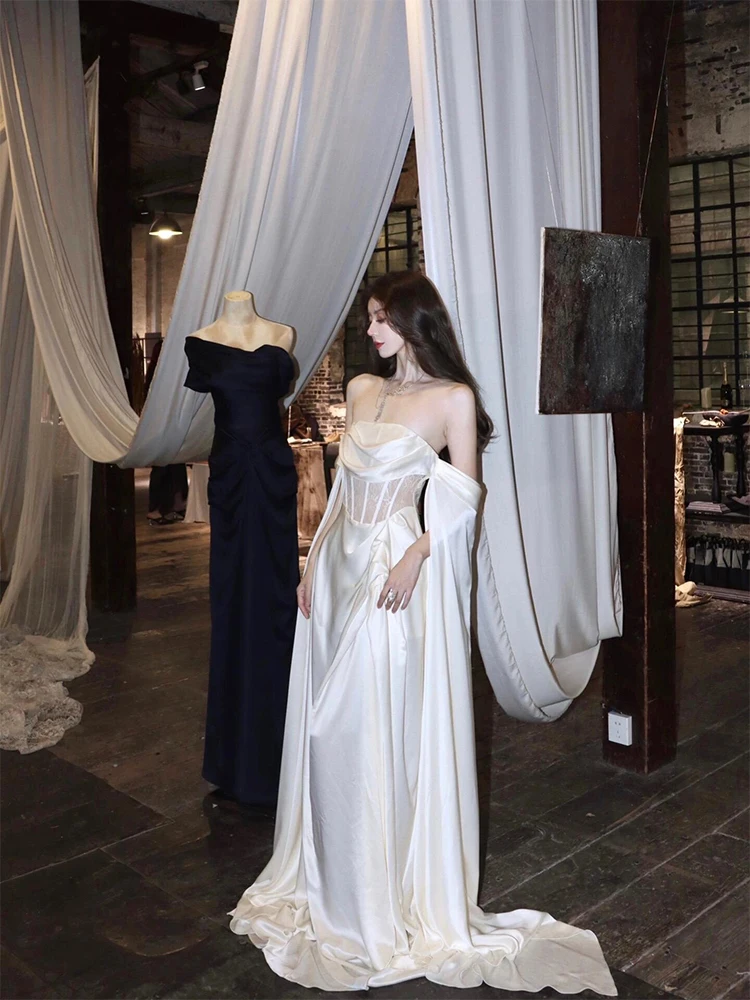 

Tube top No. 29 wedding dress for women, high-end wedding light morning dress, toast dress, temperament banquet dress