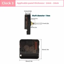 Silent Quartz Clock Movement Mechanism with Long Hands for DIY Repair and Crafting (Clock 3)