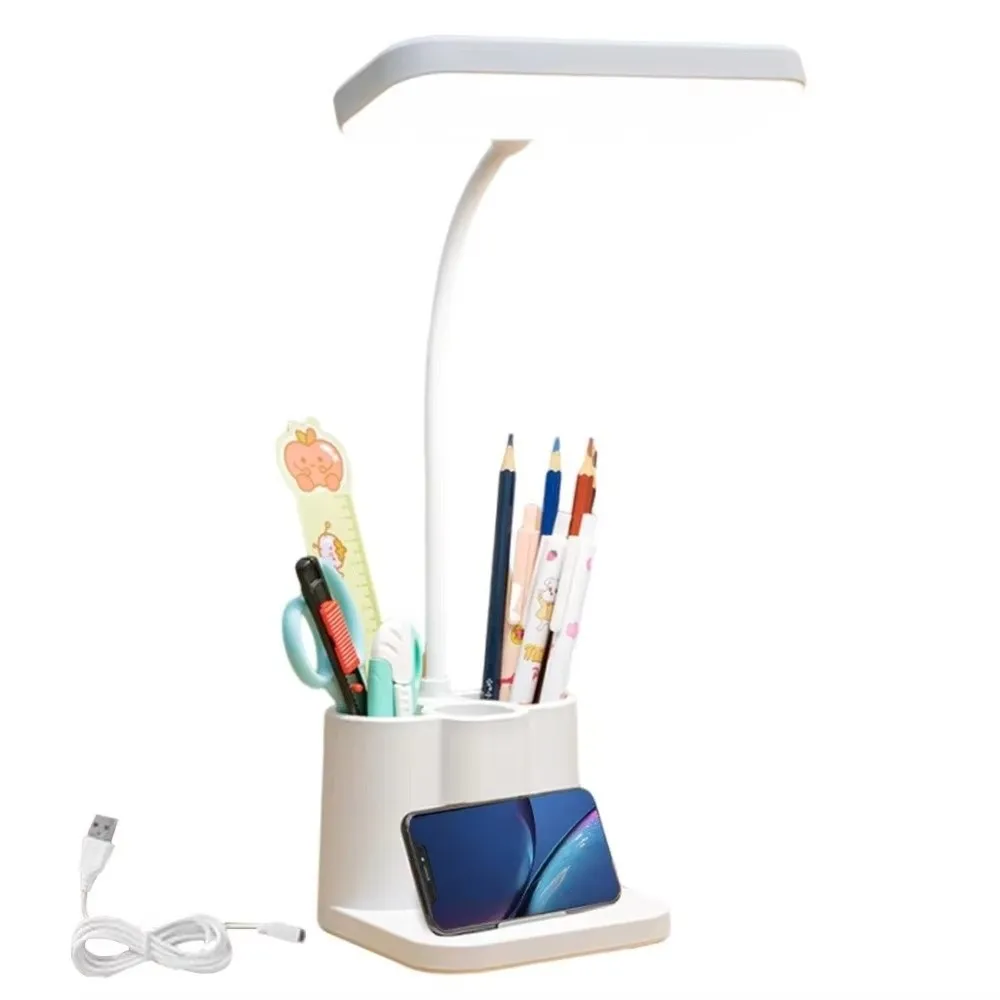 3-Colors Light Study Desk Lamp Dimmable with Storage Box Reading Lights Energy Saving Touch Control LED Table Lamp Reading Desk