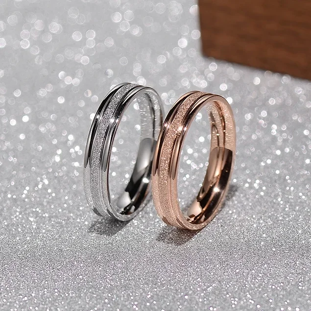 Gold Rings Stainless Steel Rings Finger Rings Metal Rings Fashion Rings Fashion Ring Rose Gold Stainless Steel Ring for Women 6mm Wide
