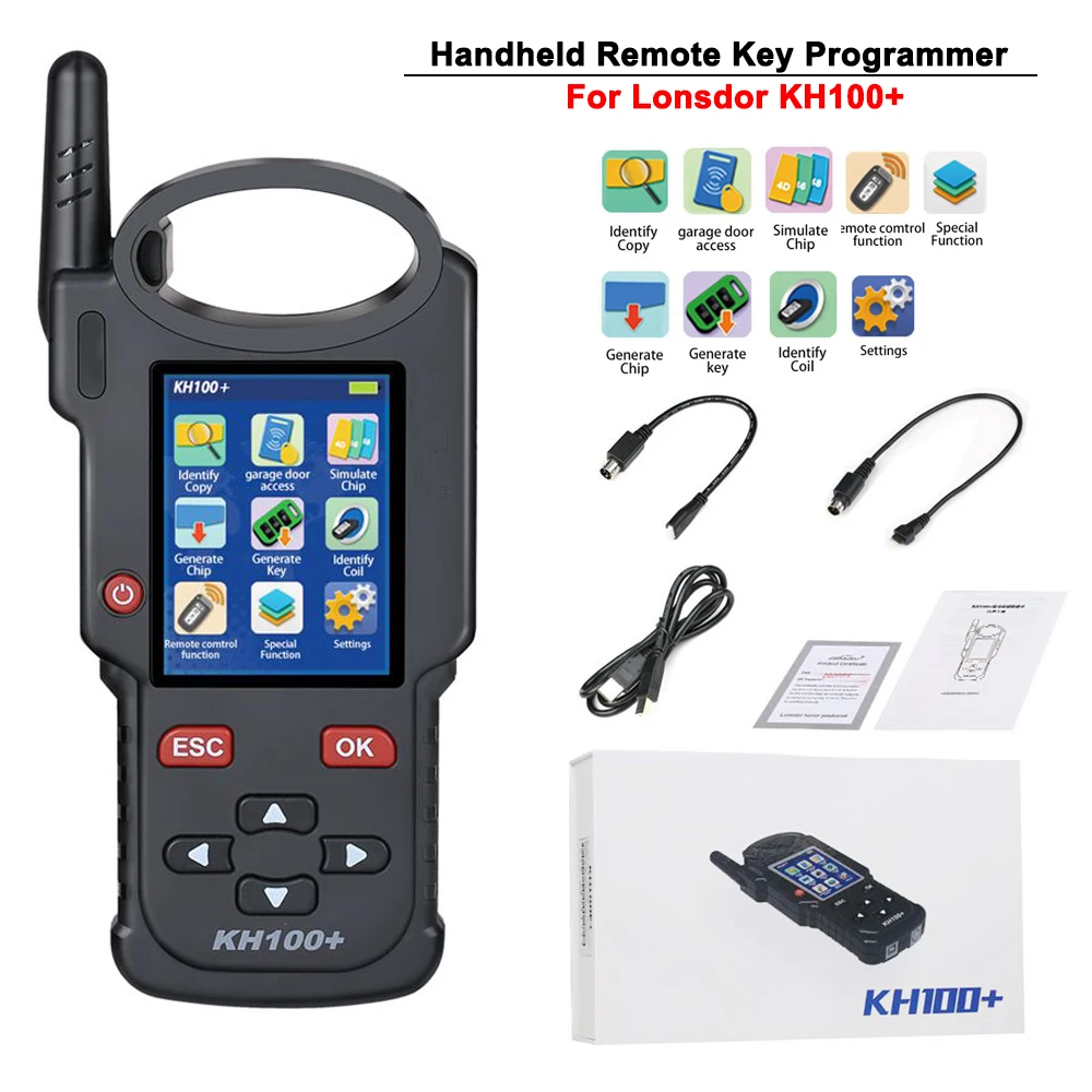 

Car Key Programmer For Lonsdor KH100+ Tool For Toyota 8A H Chip Generate/Simulate Identify Copy Remote Frequency Update Online