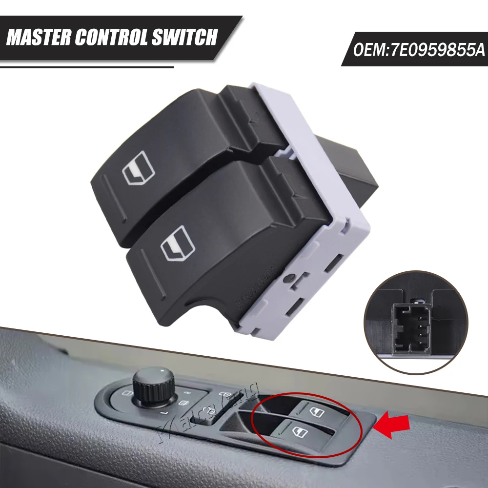 OEM Cam Açma Düğmesi Sol 7E0959855A Volkswagen Transporter T5