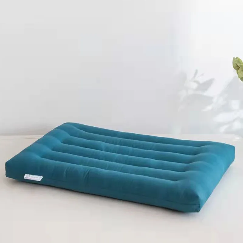 Children Pillow Cotton Feather Velvet Solid Low Flat Pillow Neck Protection Ultra Thin Pillow Adult Bedding Without Pillowcase 4