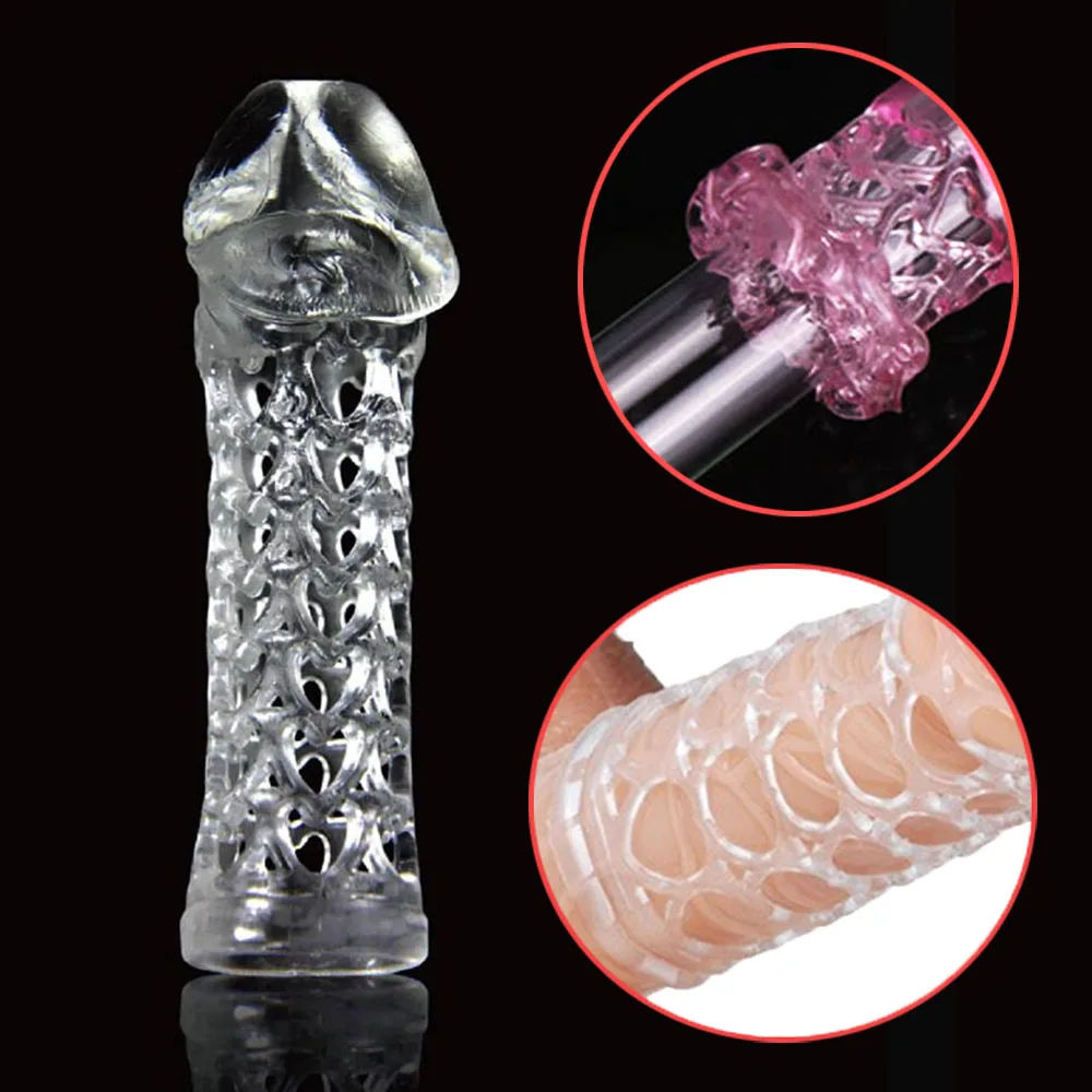 Sex Toys 4pc Reusable Clit Massager Extensions Penis Sleeve Enlargement Delay Spray Comdom Cock Ring Vibrator Cover Adult Sex Toy