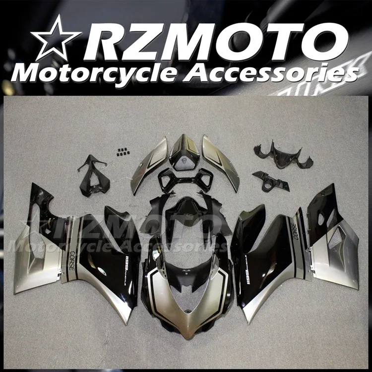 

4Gifts New ABS Motorcycle Fairings kit Fit For Ducati 899 1199 panigale 1199S 2012 2013 2014 2015 Custom Black Gray