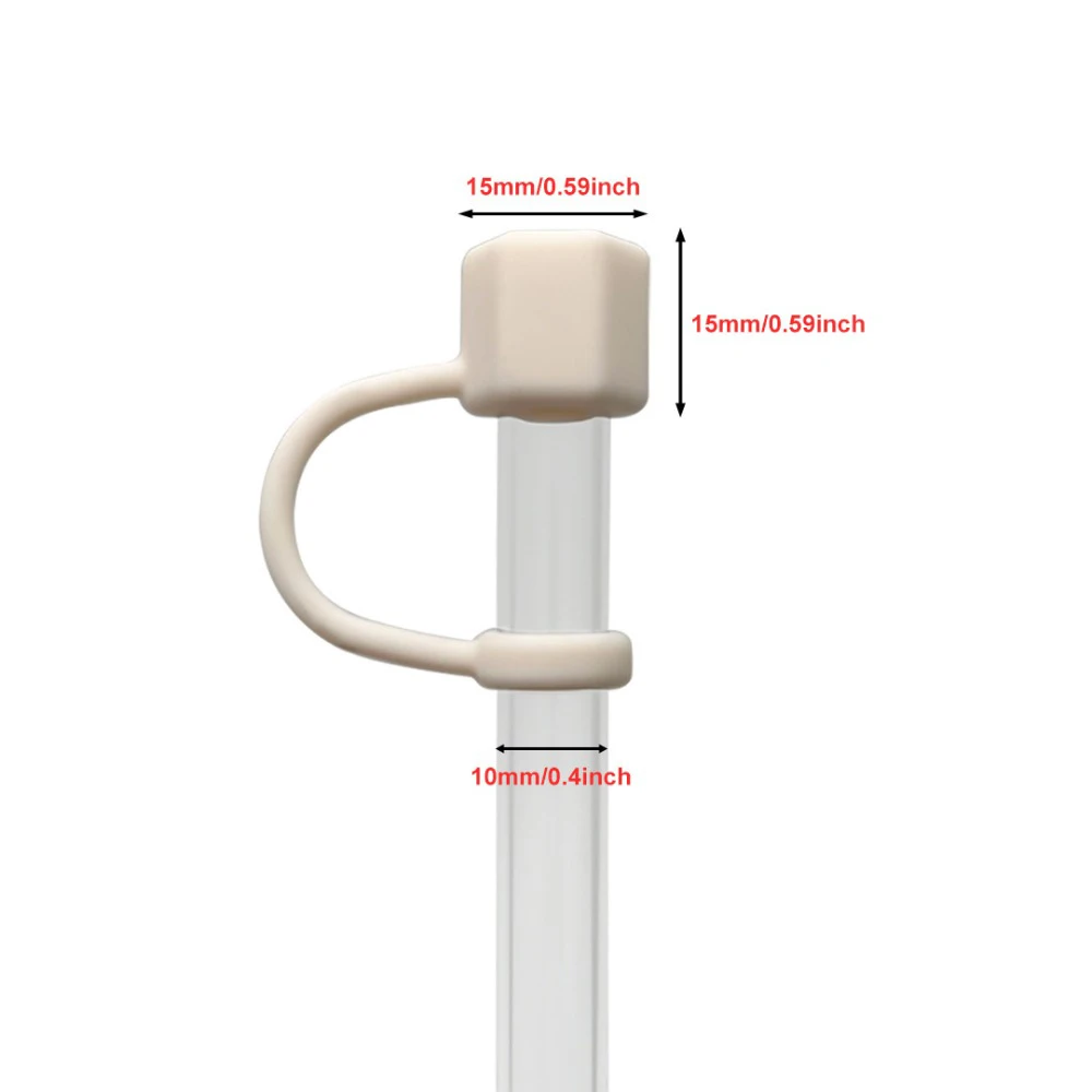 Reusable Silicone Hexagonal Nut Straw Cap Proof Splash Reusable Straw Topper Dustproof Drinking Water Cup Accessories