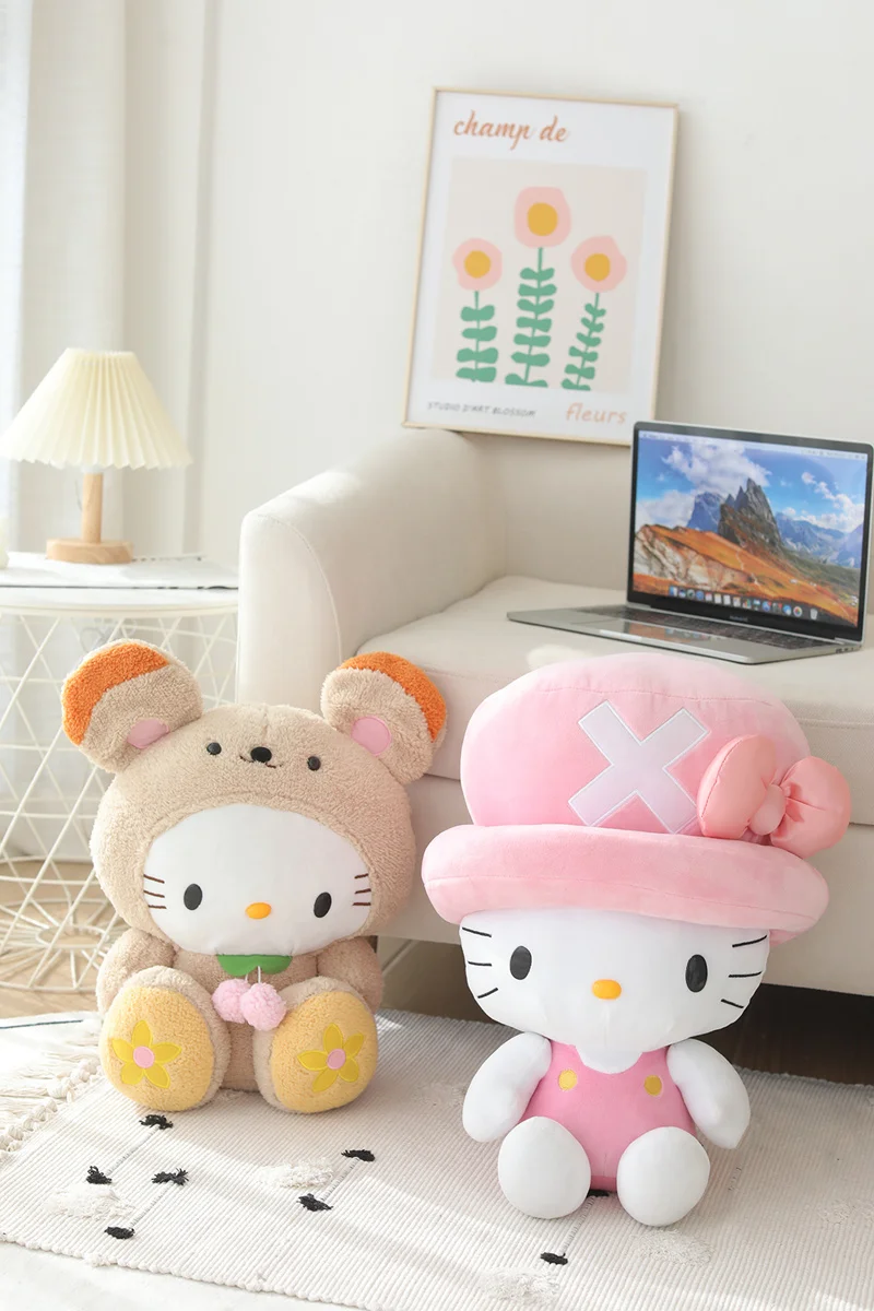 Kawaii Cartoon Series Kuromi Kitty Cat Plush Toy Pillow Soft Stuffed Plushies Anime Cartoon Doll Toys Hobbies Gift For Friend - 5