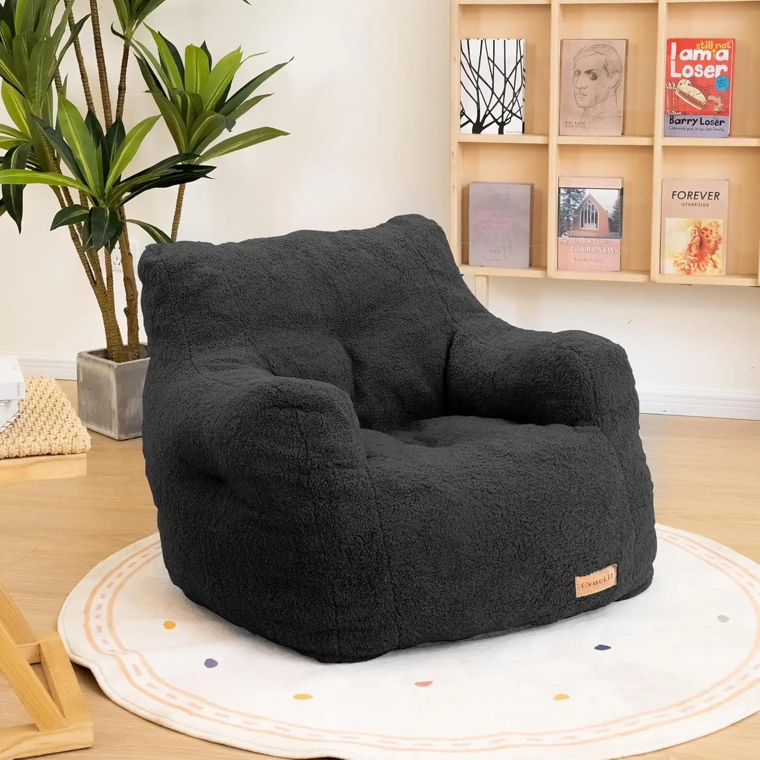 Bag Chair with Filler, Bean Bag Sofa with Tufted Soft Stuffed Filling, Fluffy and Lazy Sofa, Comfy Cozy BeanBag Chairs