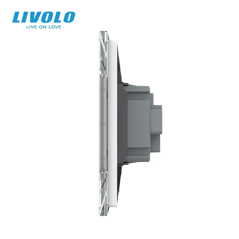 Double Power Socket Outlet Converter Glass Panel