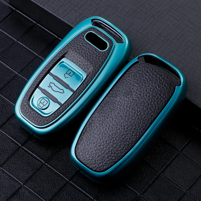 TPU Car Key Case for Audi A4 A5 A6 A7 A8 Q8 Q5 S6 S7 S5 S4 RS6 RS7 3 Buttons Smart Keyless Entry Remote Control Protector Cover