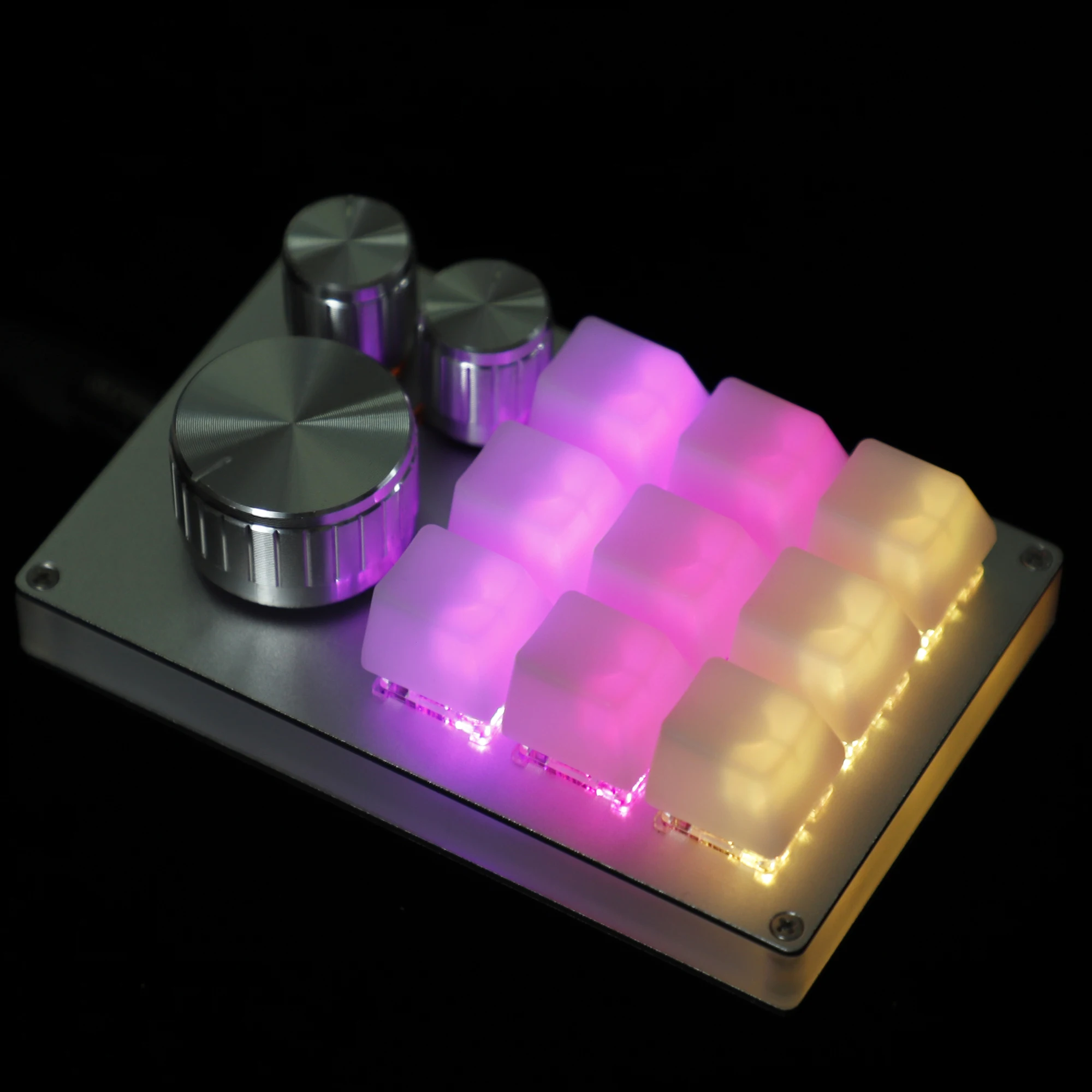 clavier mécanique en aluminium cnc pour les bouton prise en charge de la commutateurs mx de type pavé via vial hotswap