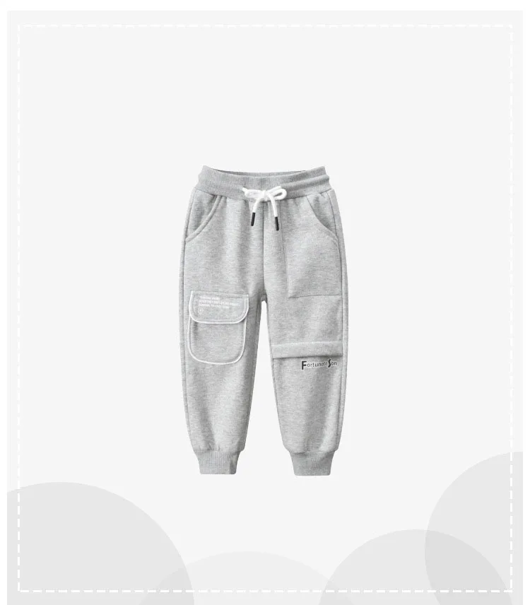 Pantalones de chándal holgados para niños y niñas, ropa de algodón para otoño e invierno, 2-8T