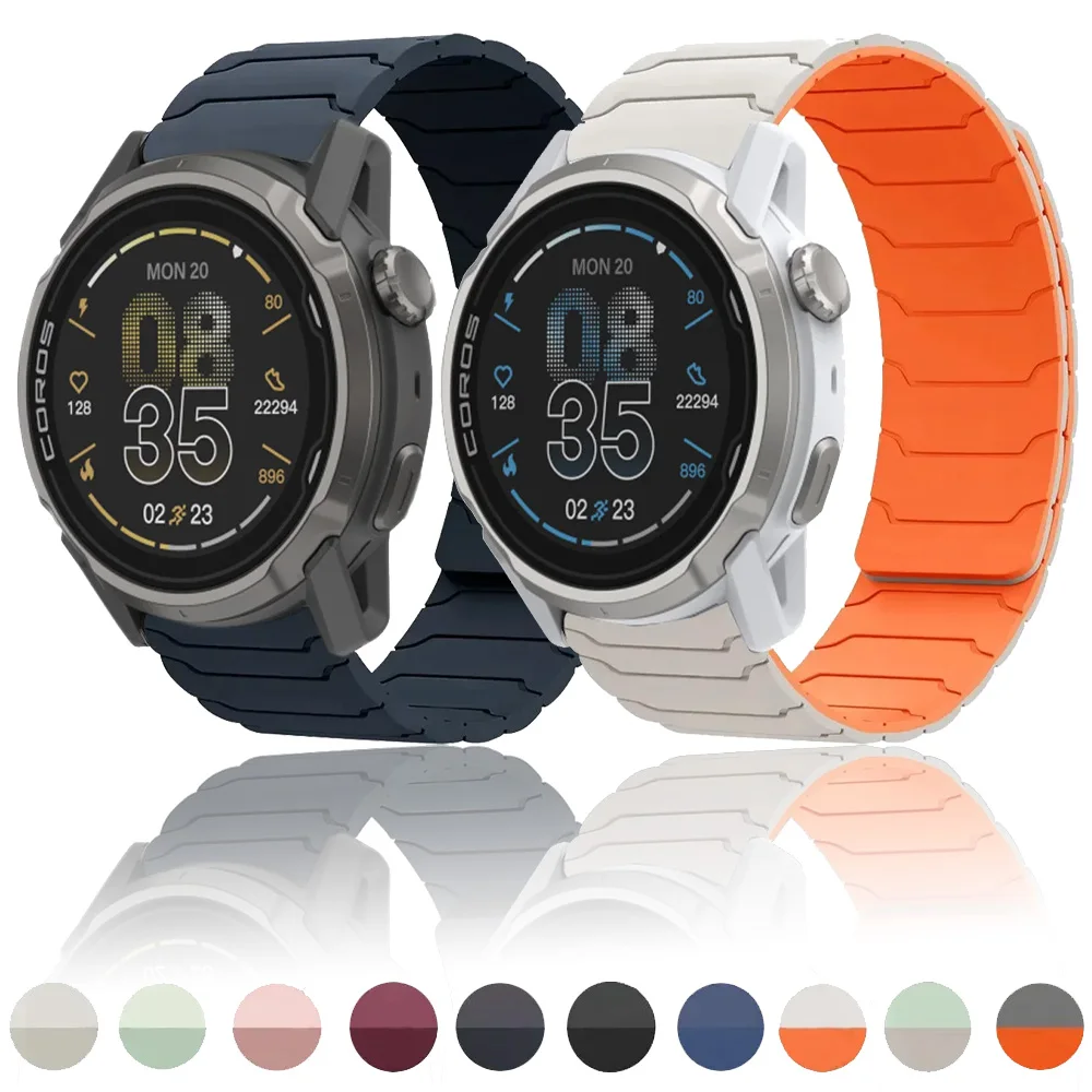 Magnetic Silicone Adjustable Watchband - 20/22mm