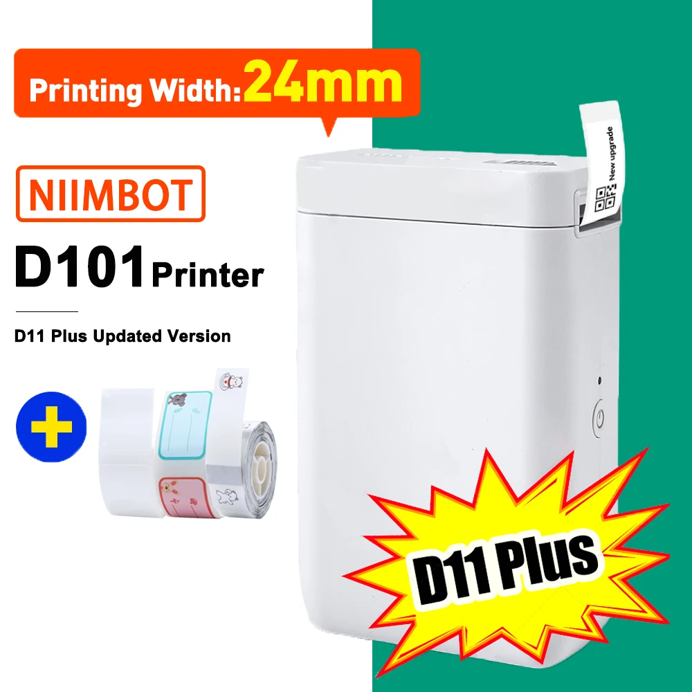 NIIMBOT D101 D11 Plus Label Printer Machine Mini Pocket Thermal Label