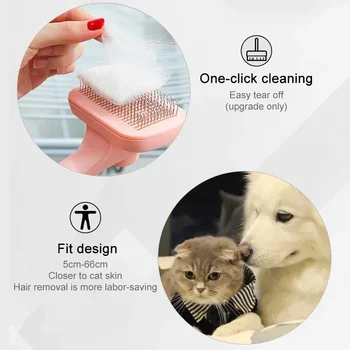 Dog Brush Self Cleaning Slicker Brush For Dogs Cats with Massage Particles Removes Loose Hair Pet Grooming Brush Pet Supplies 4