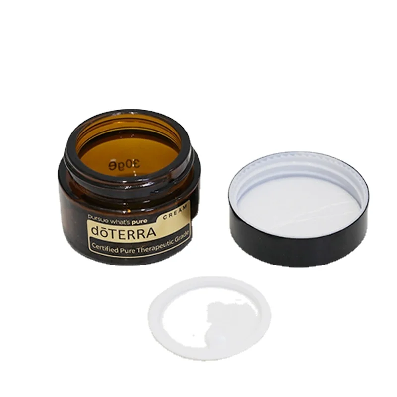 

10Pcs 5-50G Light-proof Face Cream Making Jar with Lid for DoTERRA DIY Cream Portable Refillable Cream Empty Glass Box Container