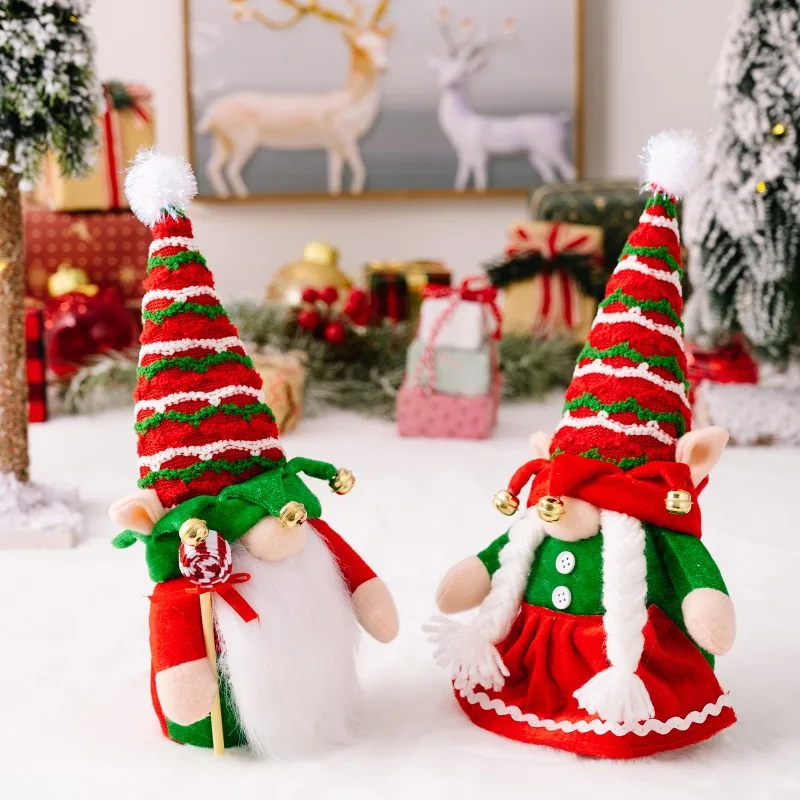 Christmas Faceless Doll With Lights Merry Christmas Decorations Xmas Gnome Doll Ornament For Home New Year Gifts