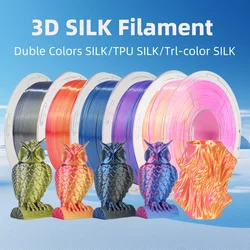 JAYO 3D Duble Colors SILK/TPU SILK/Trl-color SILK 1.75mm+/-0.02mm 5Rolls 3D Printer Filament 100% No Bubble  for 3D Printer& Pen