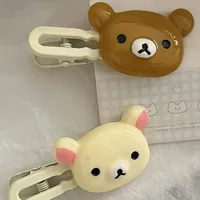 Rilakkuma pinces à cheveux pour filles Kawaii Relax ours épingle à cheveux femmes frange épingle à cheveux mode bec de canard pince enfants cheveux ornements cadeau 3