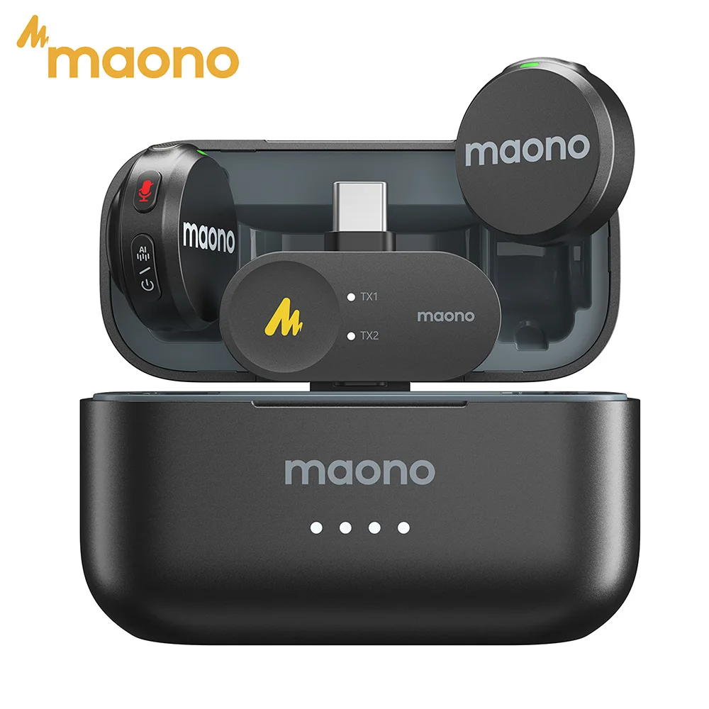 Maono Wave T5 Wireless Lavalier Microphone 4