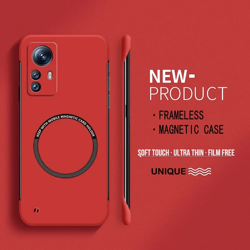 Ultra Thin Frameless Magnetic Charging Phone Case - Candy Color Matte Shockproof Cover