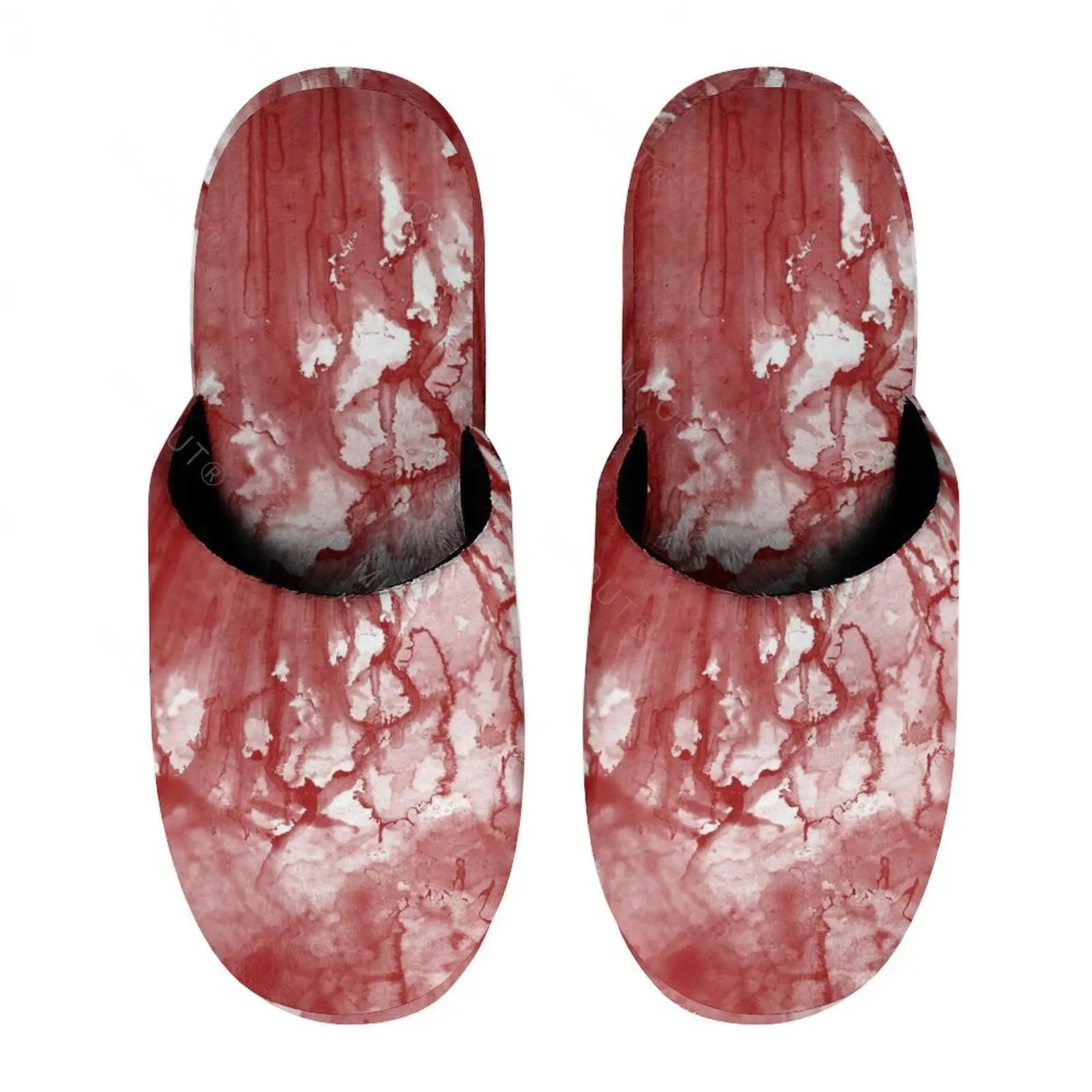 

Кровяные кровавые (2) теплые хлопковые тапочки для мужчин и женщин Толстая мягкая подошва Нескользящие пушистые Туфли домашние тапочки акула