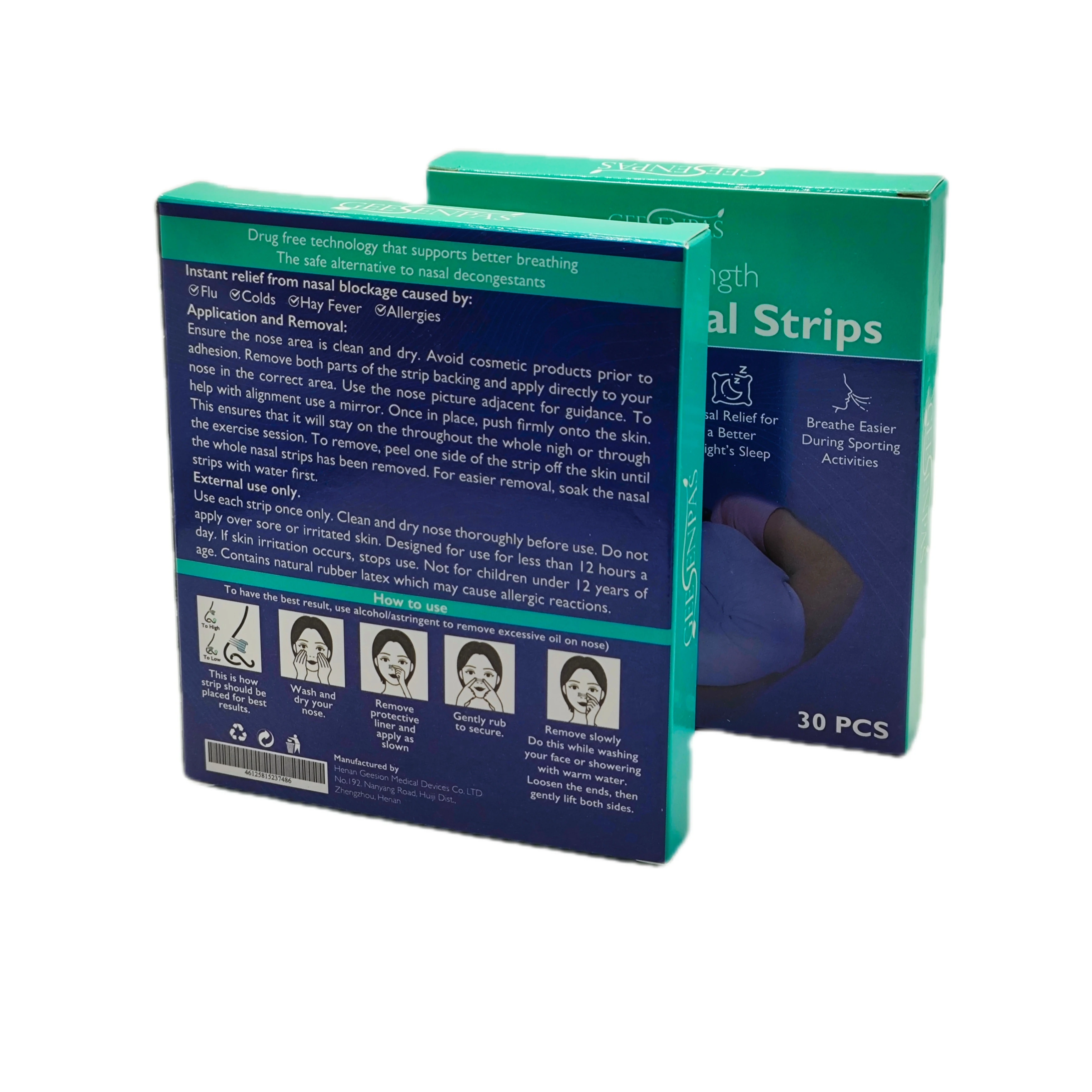 Nasal Strips Stop Snoring Patch 30pcs/Box nasal strips,nose strips,stop snoring patch,stop snoring,snoring nose strips,nasal patch,sleeping patch,anti snoring patch