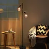 Modern vintage foot lamp 2 lights Corner Floor Lamp With FootSwitch E27 Rotable Living Room Bedroom Office Gift Standing Light 1