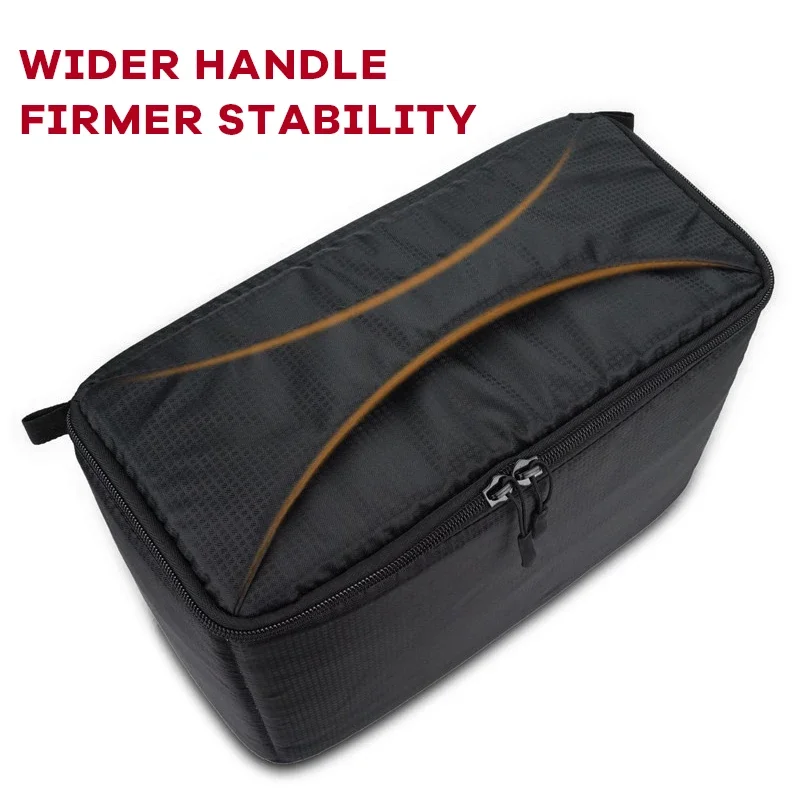 Gear Protection Carrying Case Zipper Closure Shockproof Equipment Storage Bag Interior Flexible Padded Dividers for DSLR Lens camera accessories