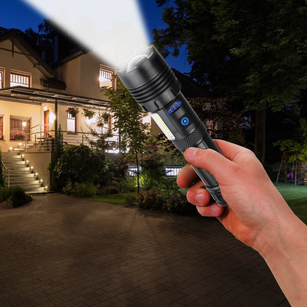 Description Picture 4 of item1000000 Lumen Super Bright Torch IPX5 Waterproof Powerful Flash Light Type-C Handheld Flashlight for Camping Hiking Emergencies