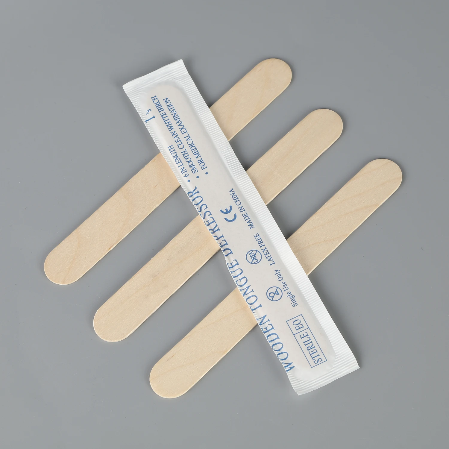 10/30/50/100PCS Disposable Tongue Depressor Wooden Tattoo Waxing Stick Individual Paper Pack Hair Removal Sticks Tattoo Supplies 2