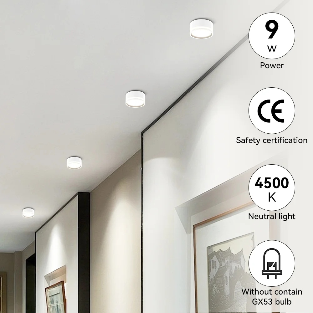 침실 천장 조명 통 GX53 전구 교체 스포트 라이트 LED 천장 조명 110V 장식 거실 주방 스포트라이트